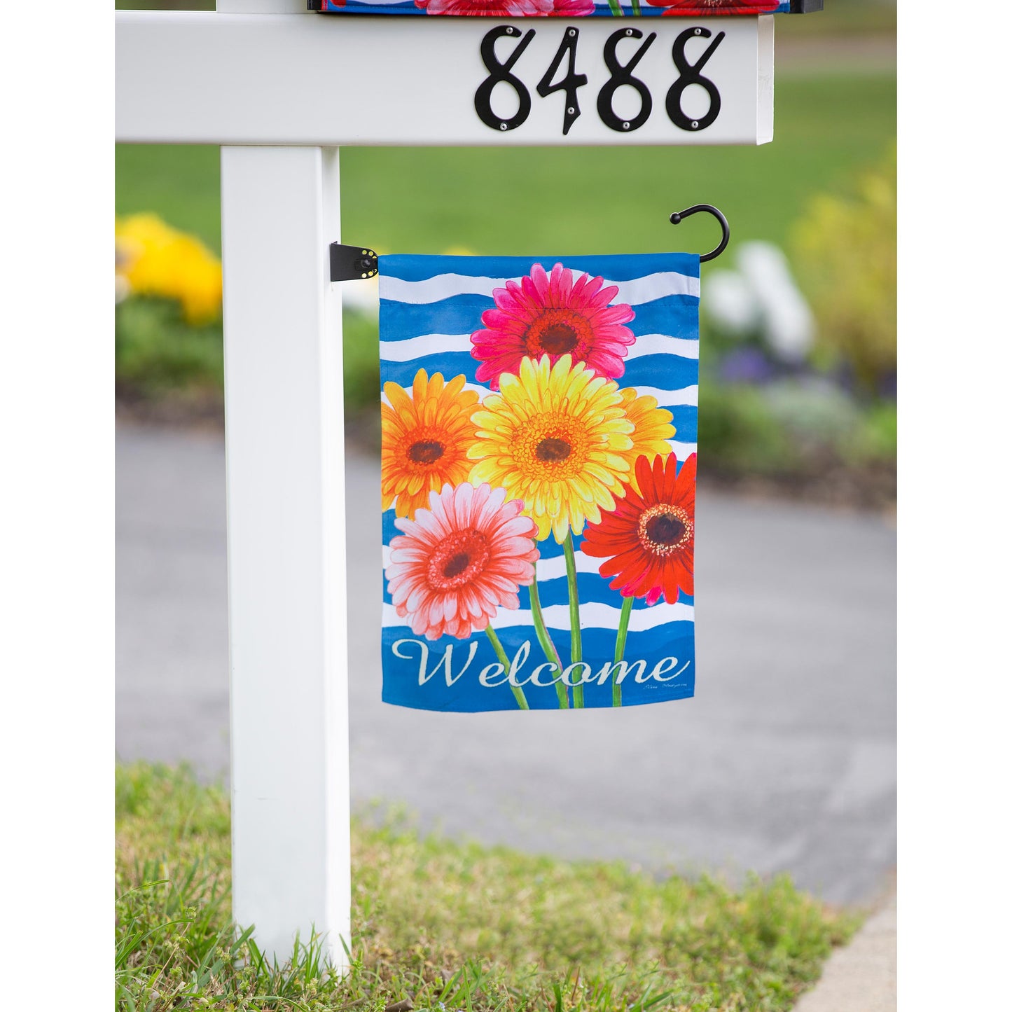 Spring Gerbera Bouquet Garden Suede Flag