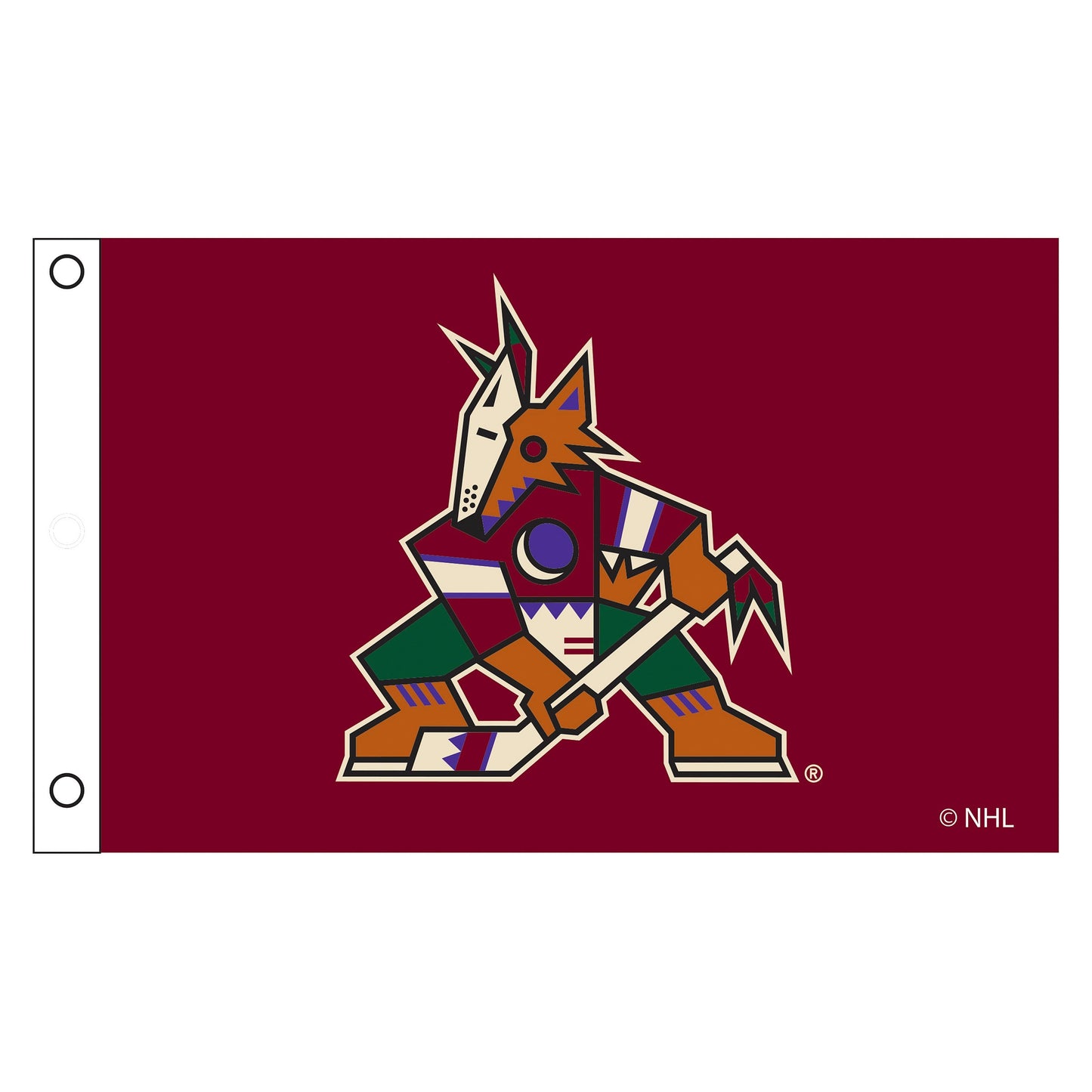 Arizona Coyotes Single Sided Flag w/ 2 Grommets, 3'x5'
