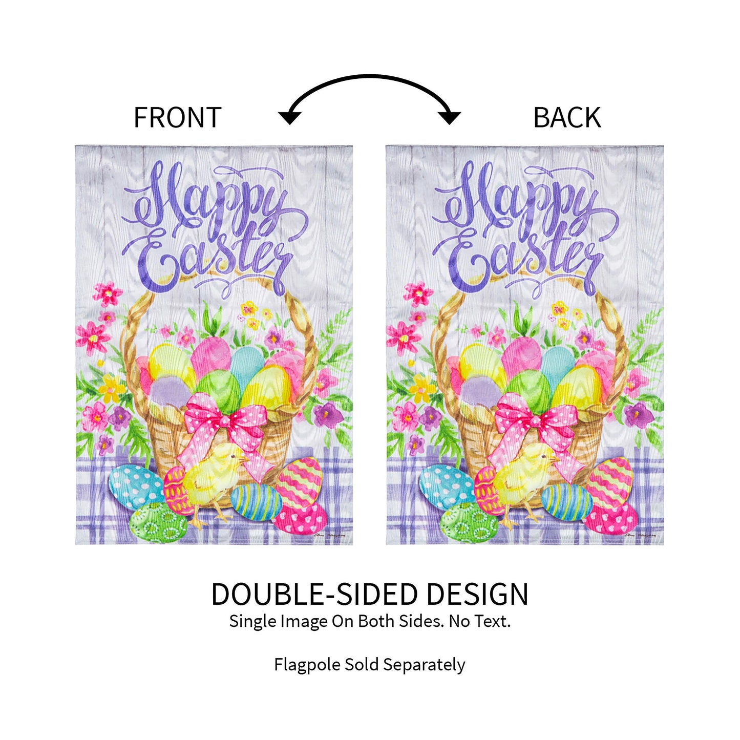 Easter Egg Basket Moire Garden Flag