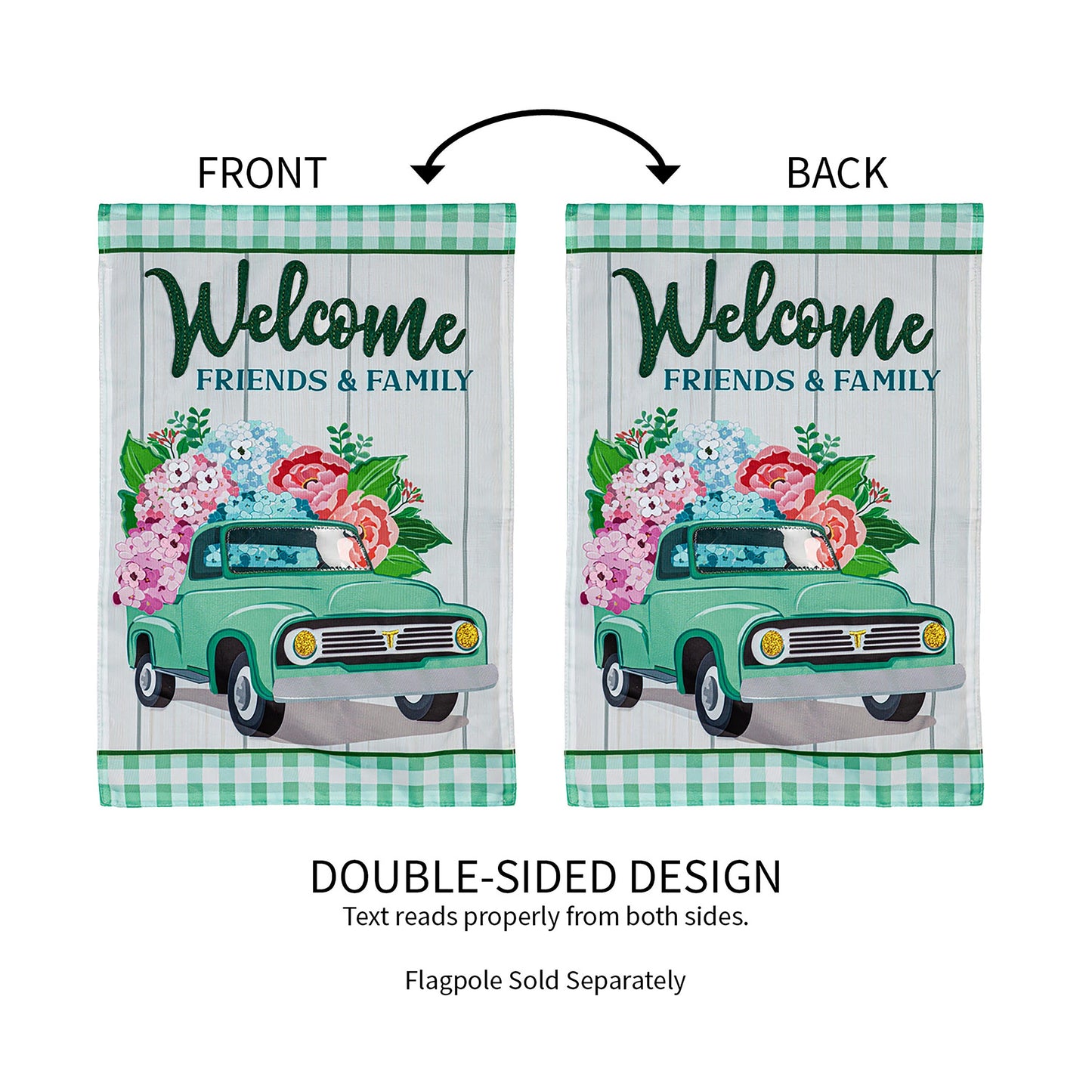 Spring Flower Delivery Garden Applique Flag