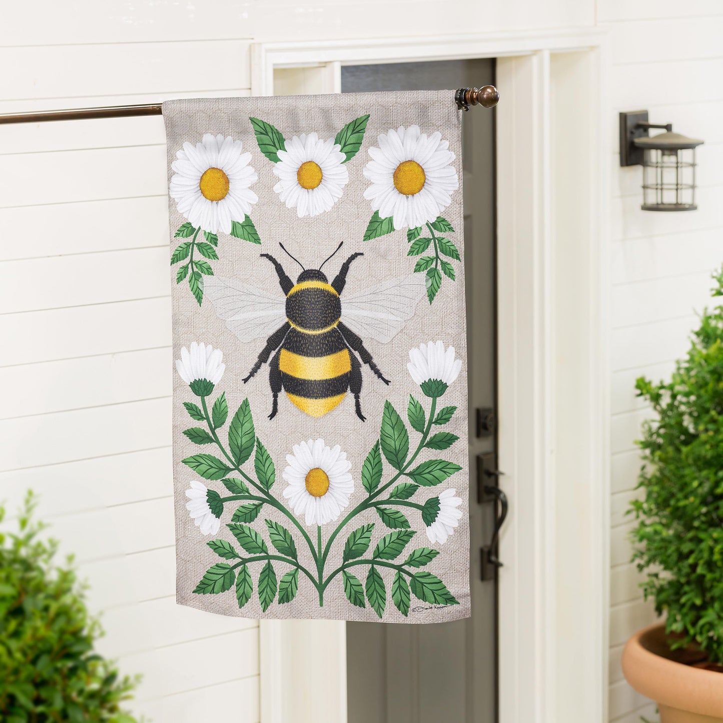 Garden Prince Burlap House Flag