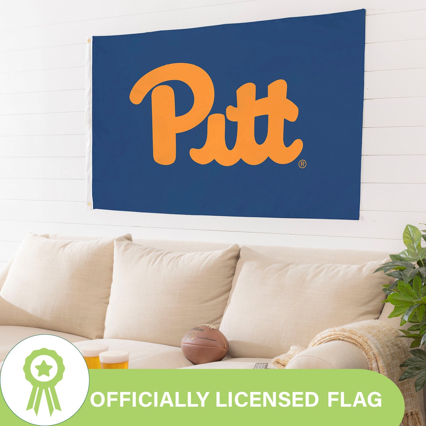 University of Pittsburgh Single Sided Estate Flag with 2 Grommets, 3'x5'