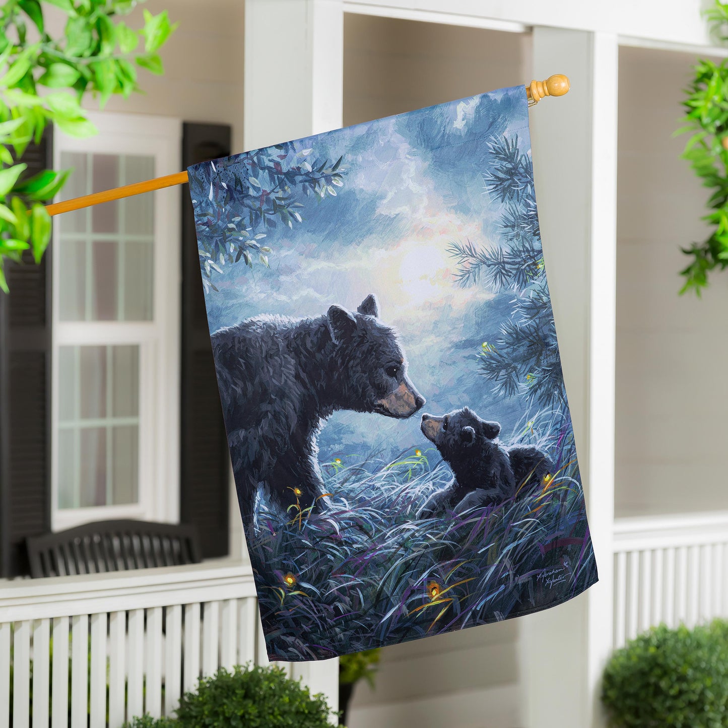 My Little Bear Suede House Flag