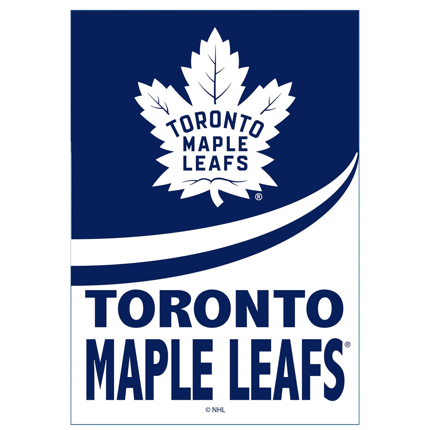 Toronto Maple Leafs Burlap Flag House Size