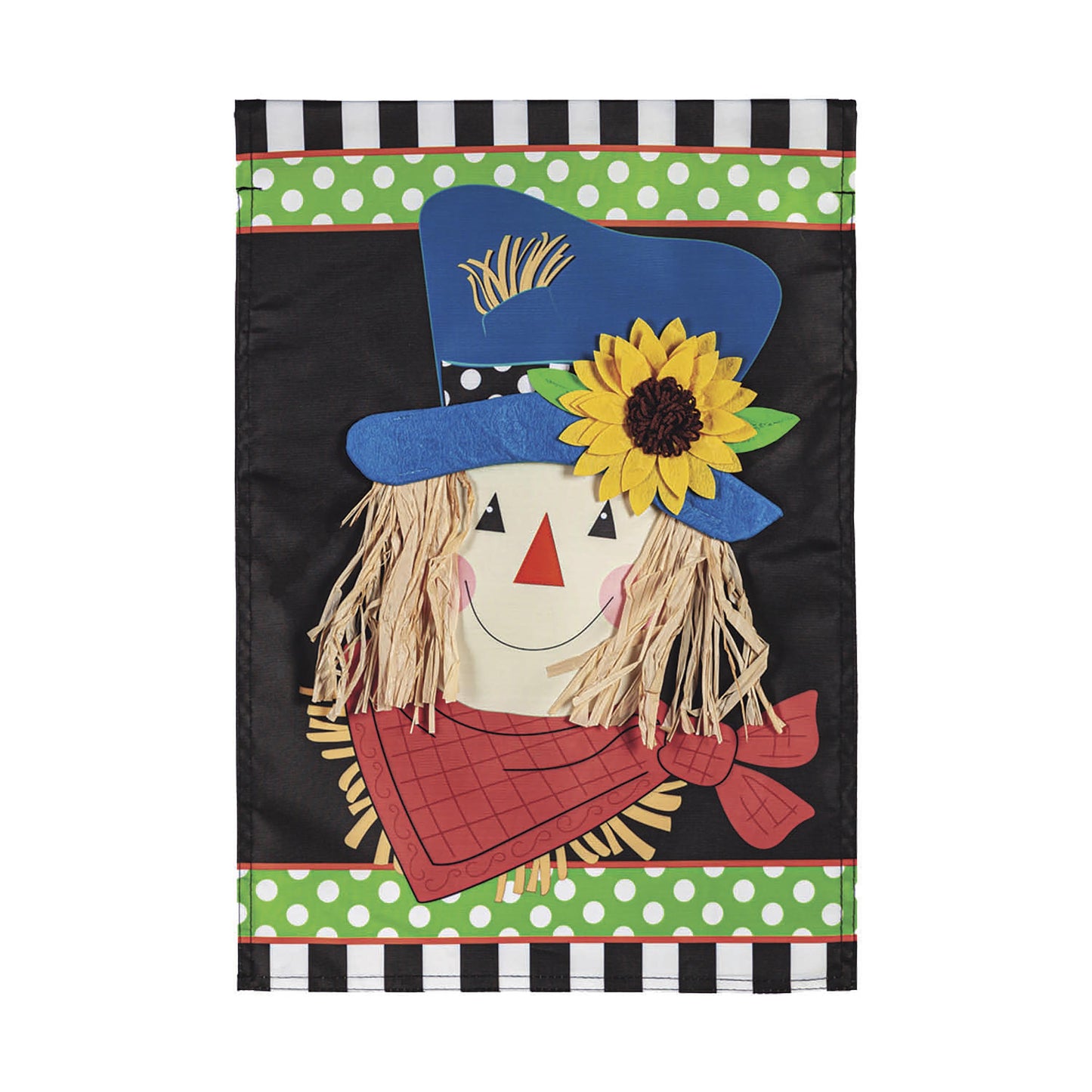 Scarecrow Friend Applique Garden Flag