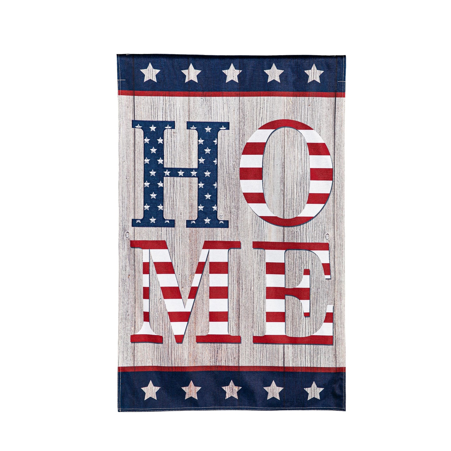 Stacked Home House Burlap Flag