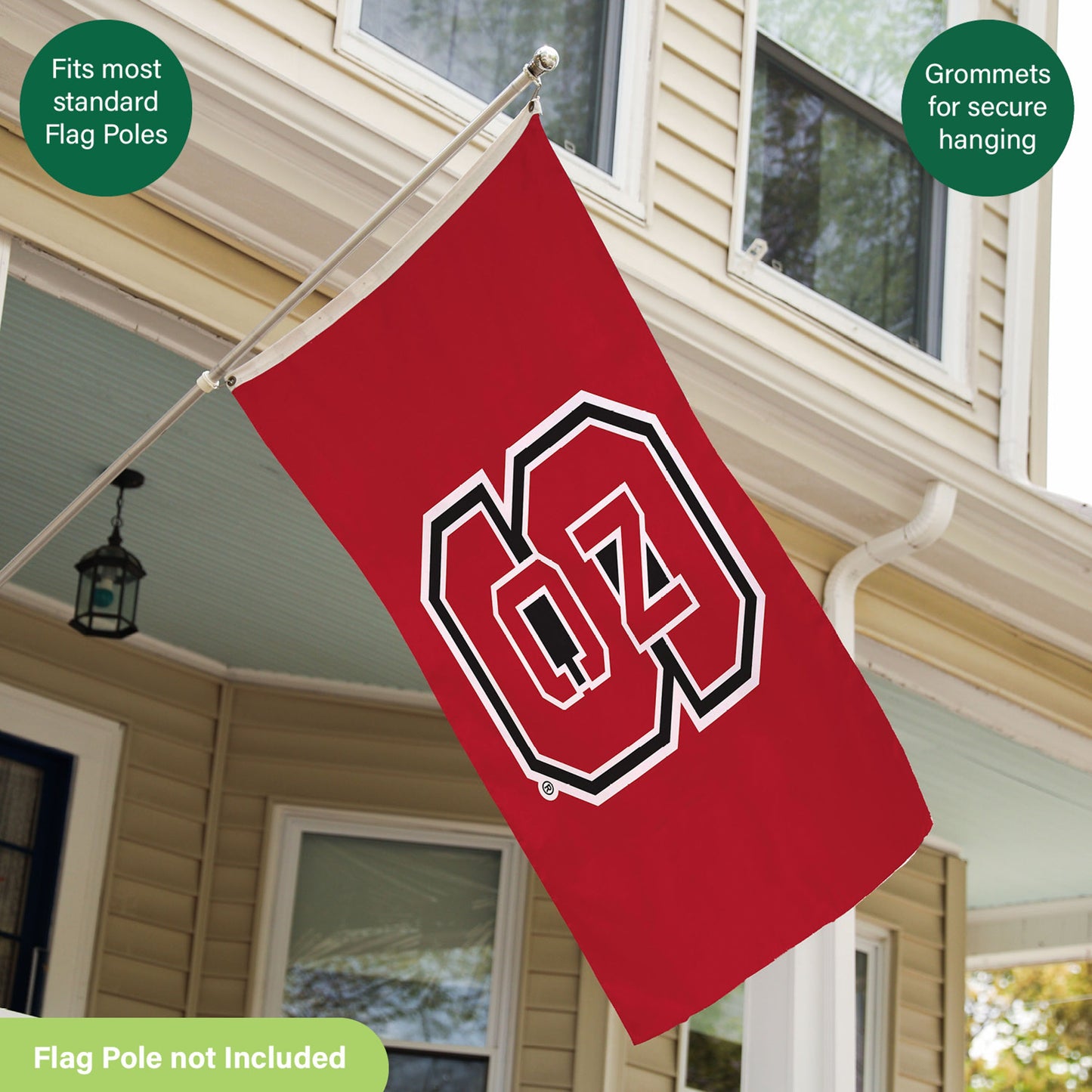 North Carolina State University Single Sided Flag w/ 2 Grommets, 3'x5'