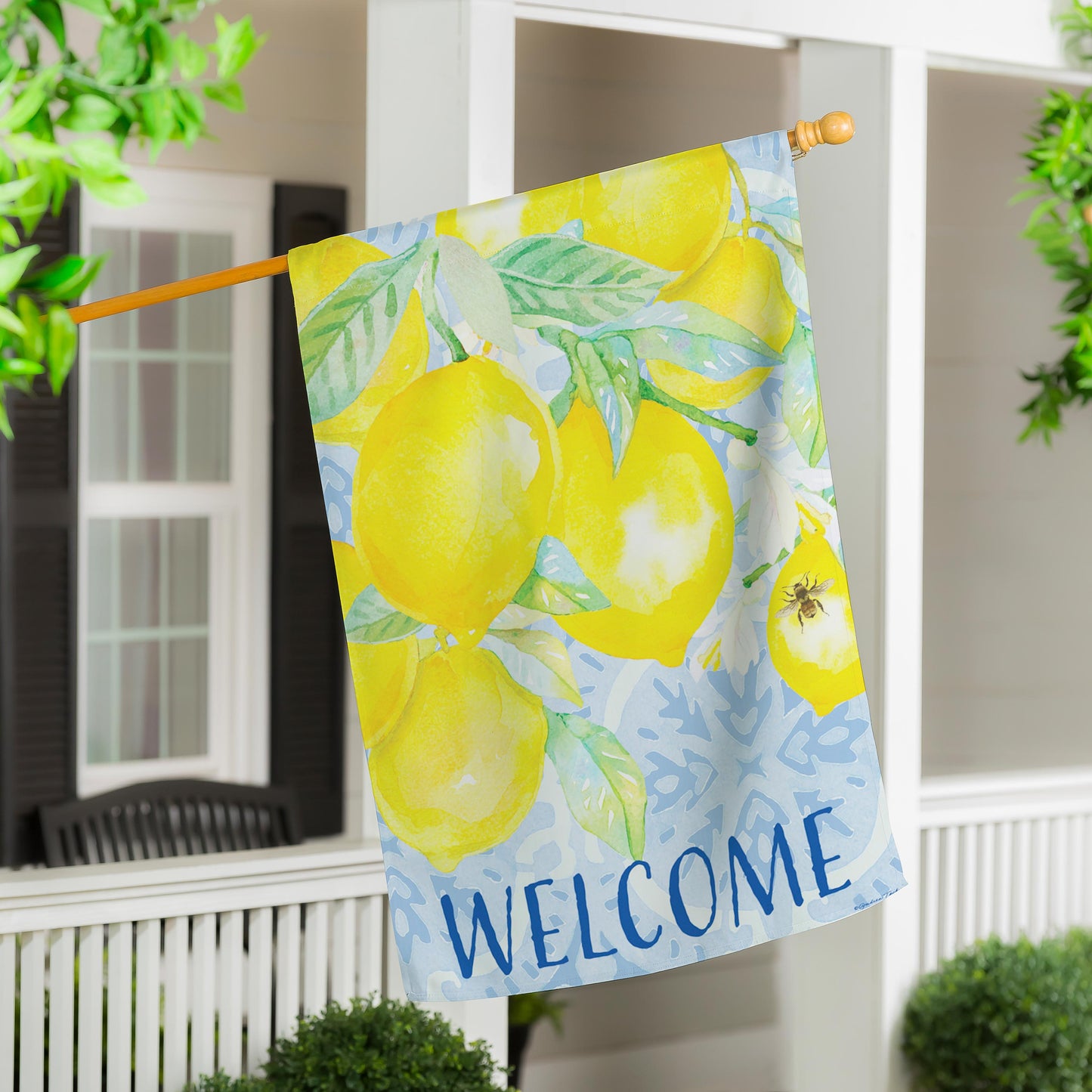 Lemon Tree Suede House Flag