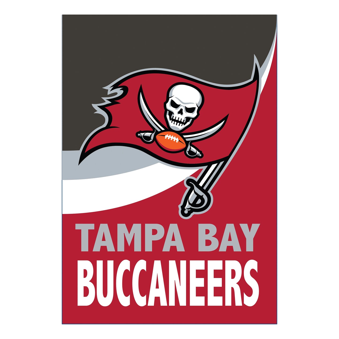 Tampa Bay Buccaneers Burlap Flag House Size