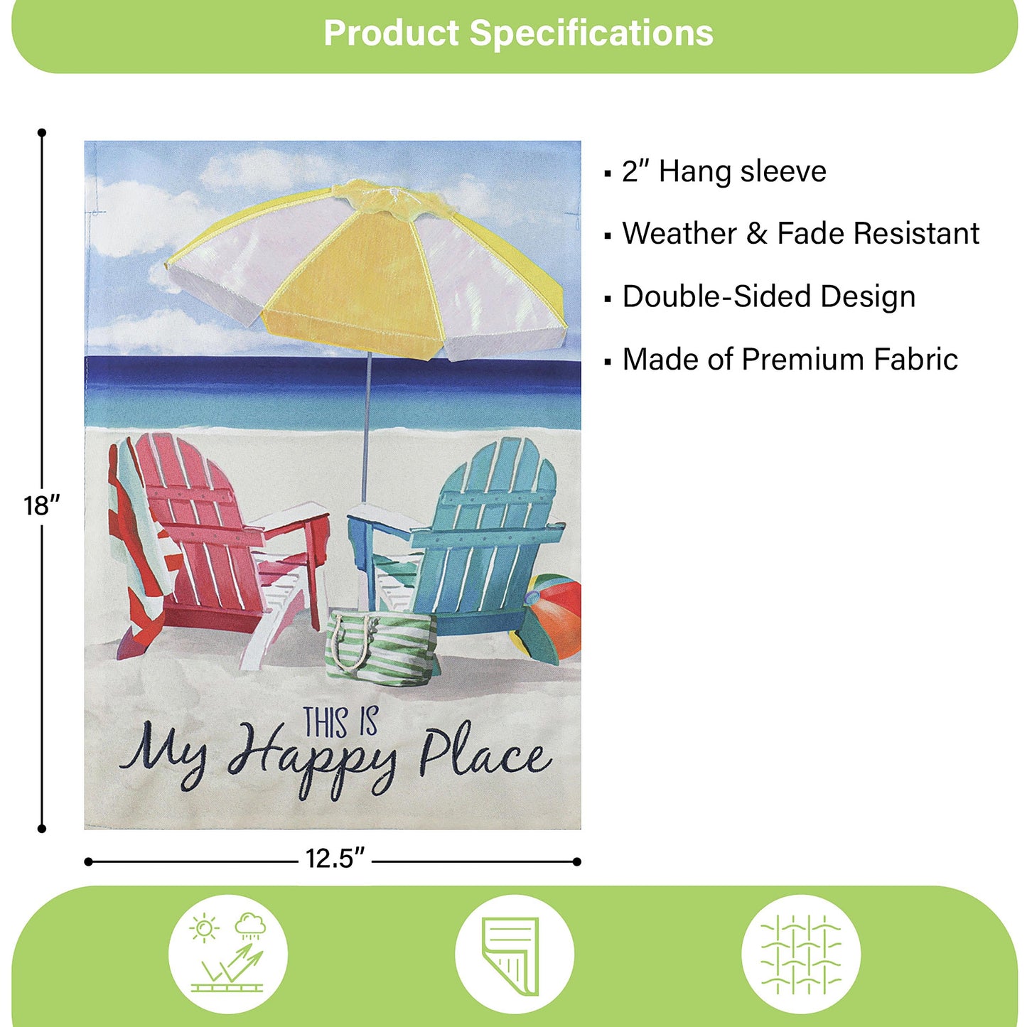 Colorful Chairs Garden Linen Flag