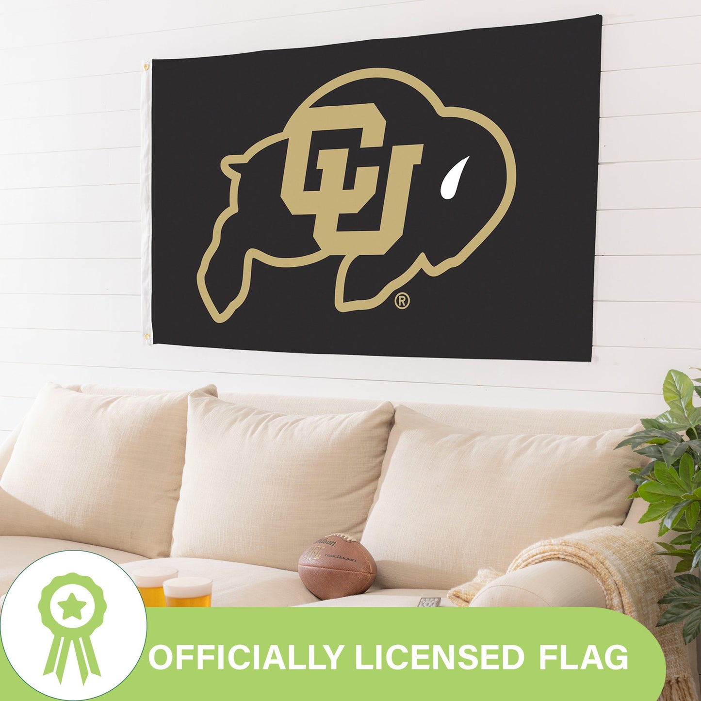 University of Colorado Single Sided Flag w/ 2 Grommets, 3'x5'