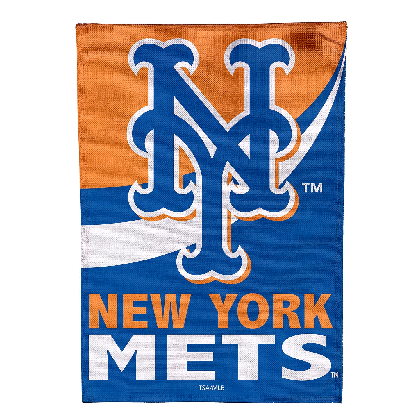 New York Mets Burlap House Flag