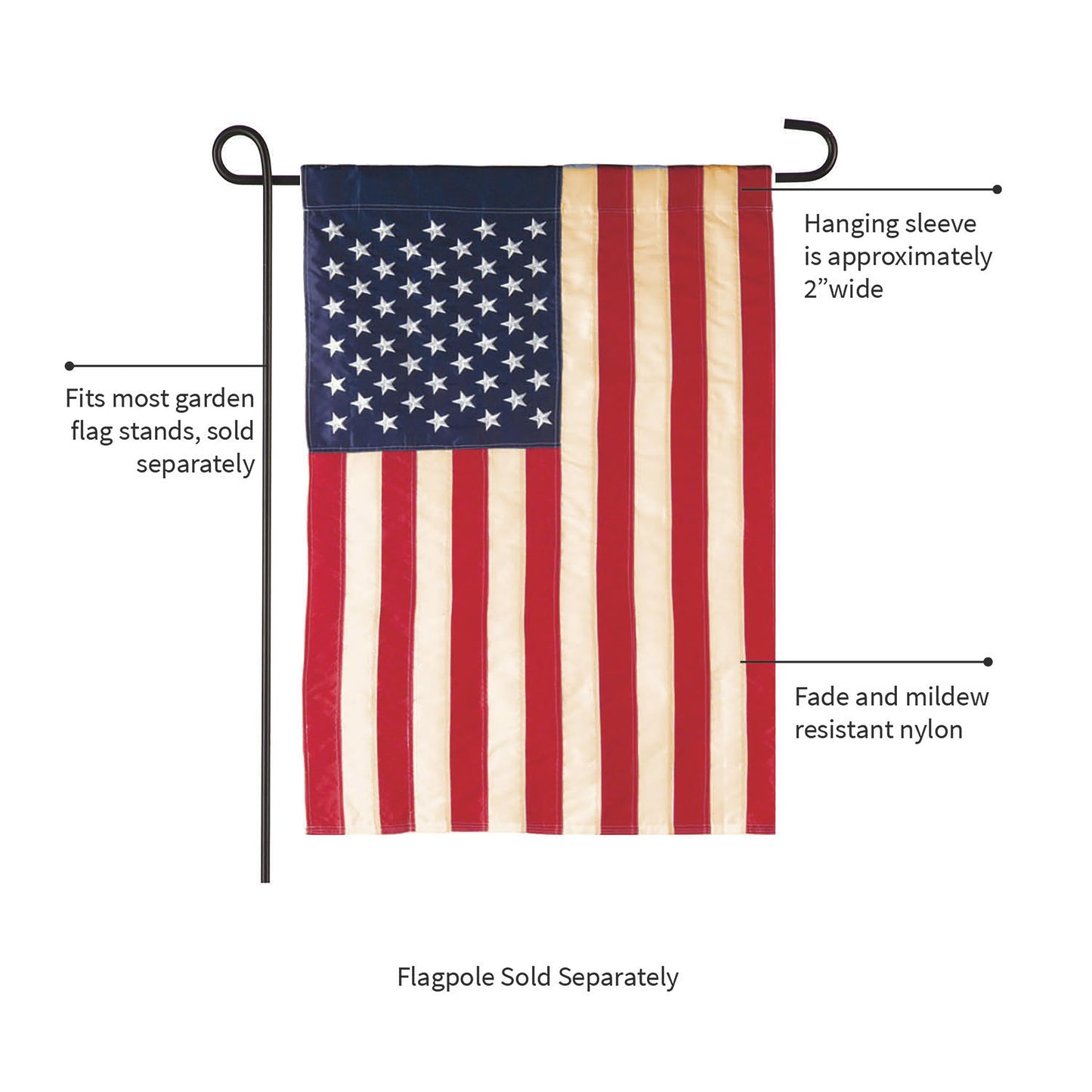 Tea Stained Patriotic American Flag