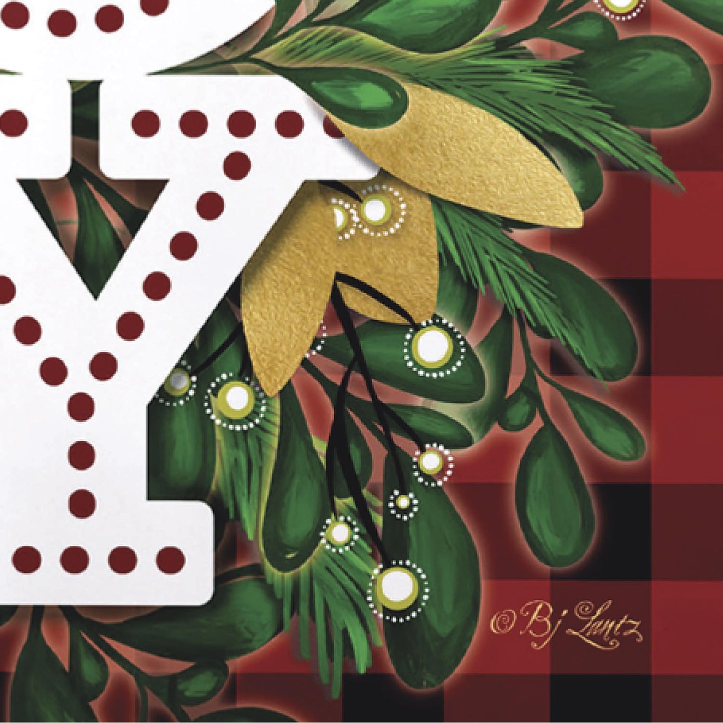 Holiday Joy Burlap Garden Flag