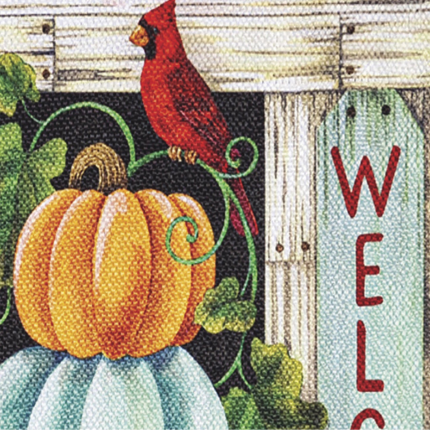 Pumpkin Stack Garden Textured Suede Flag