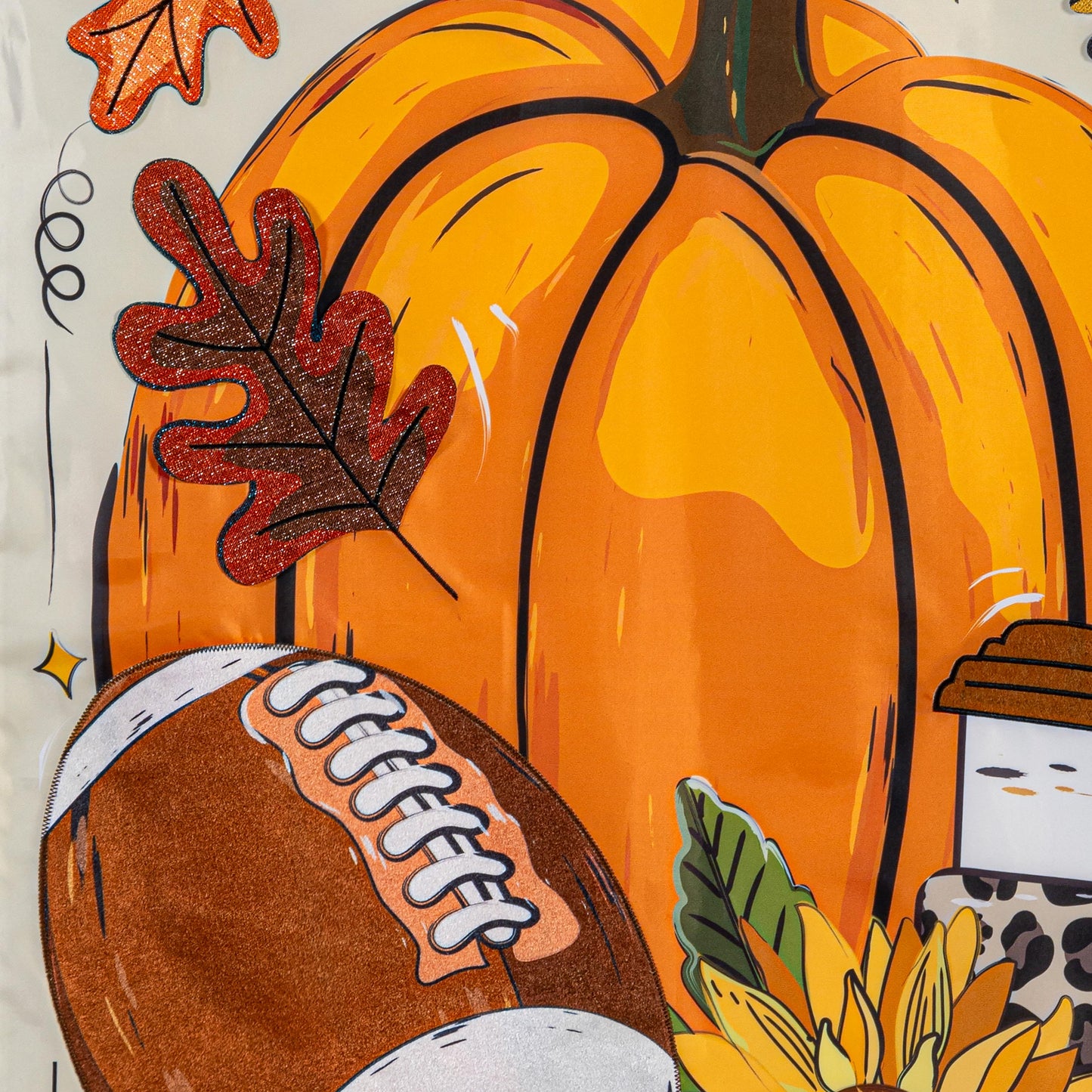 Tis' The Season Fall Applique House Flag