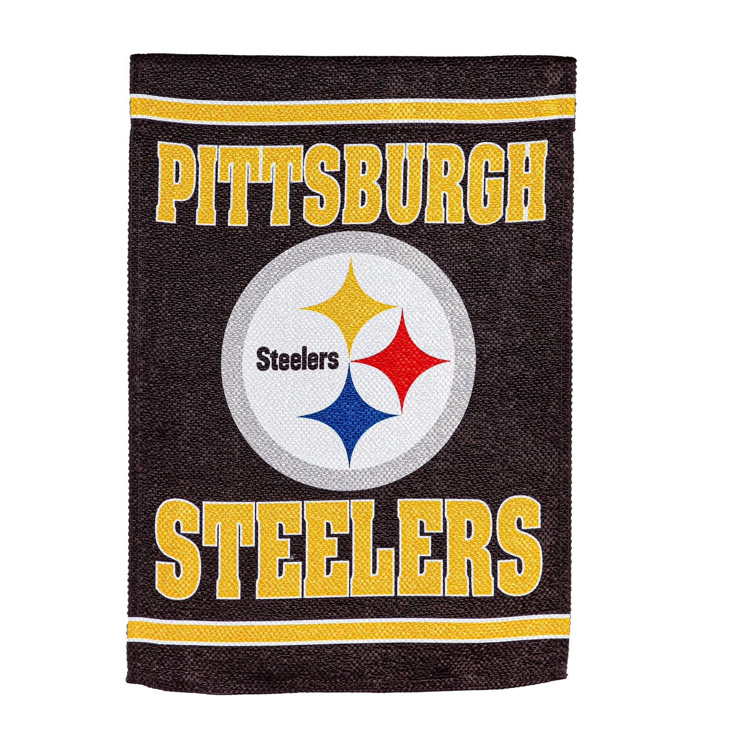 Embossed Suede Flag, House Size, Pittsburgh Steelers