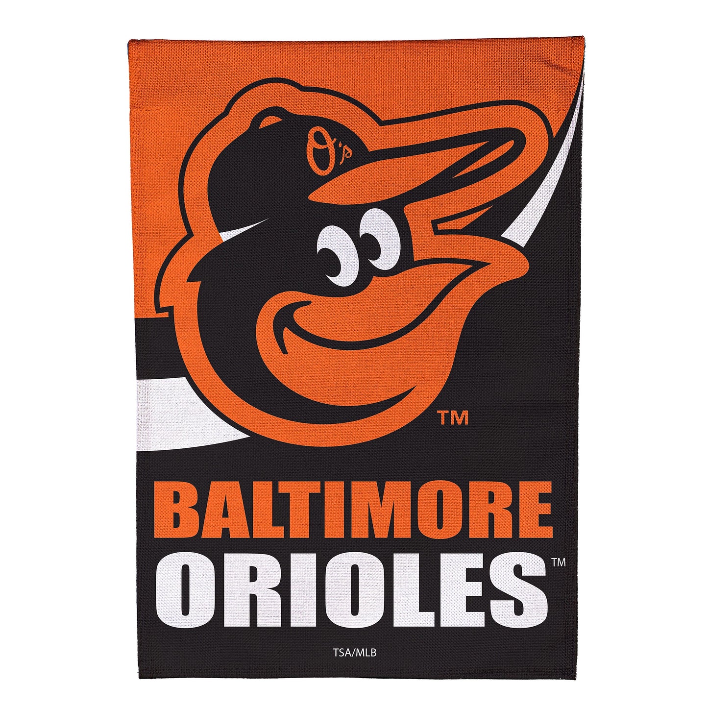 Baltimore Orioles Burlap House Flag