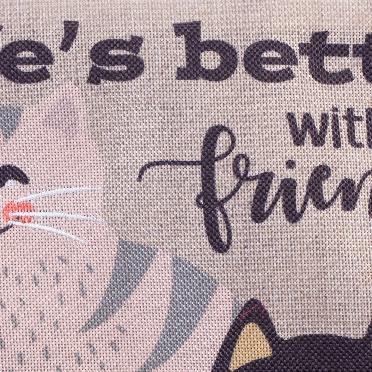 Life's Better with Cat Friends Garden Burlap Flag