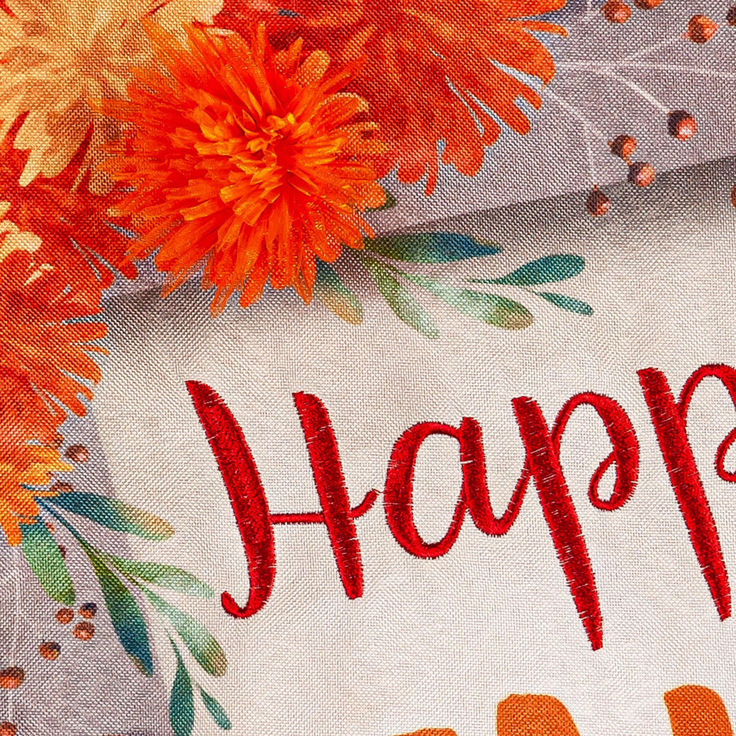 Happy Fall Frame Garden Linen Flag