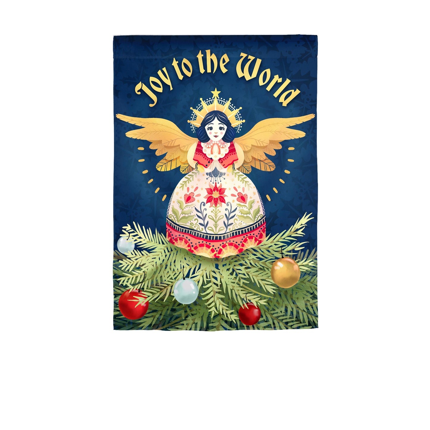Joy to the World Applique House Flag