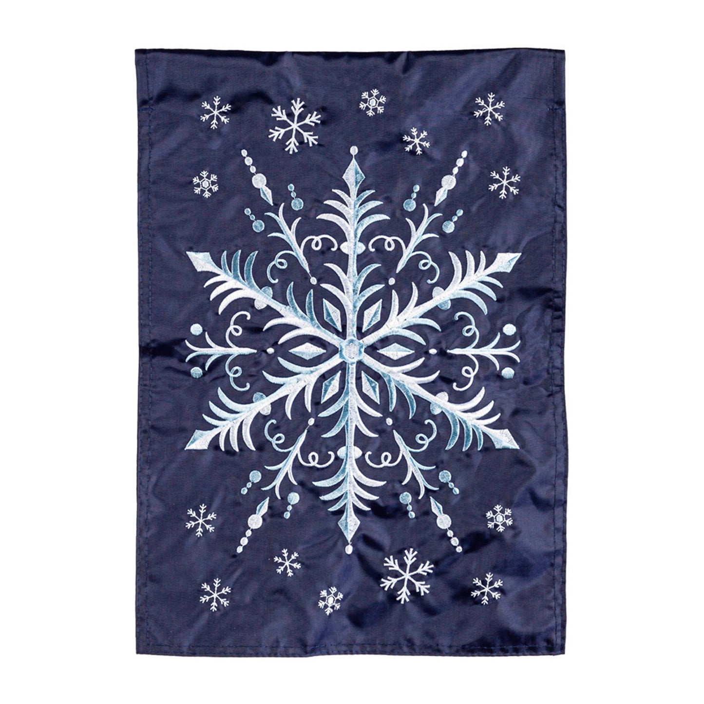 Snowflake Applique House Flag