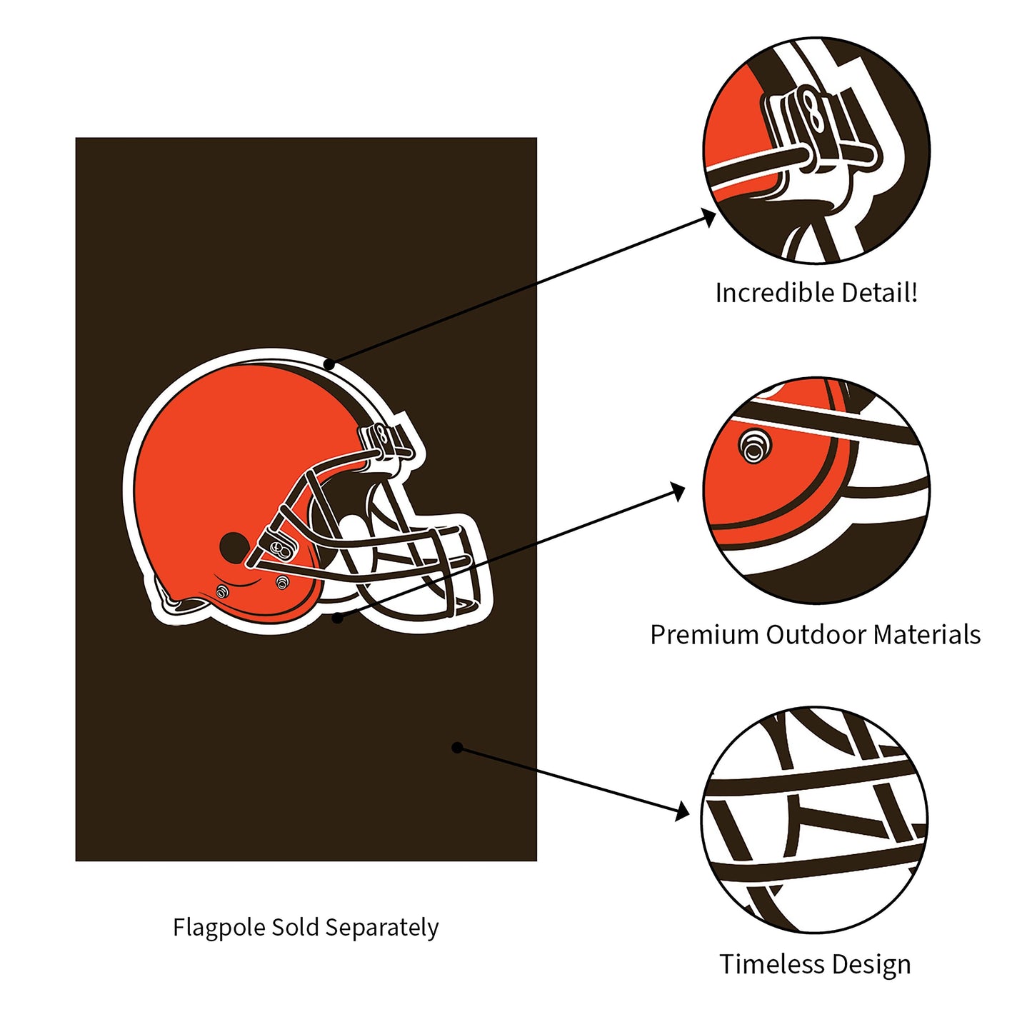 Applique Flag, Reg, Cleveland Browns