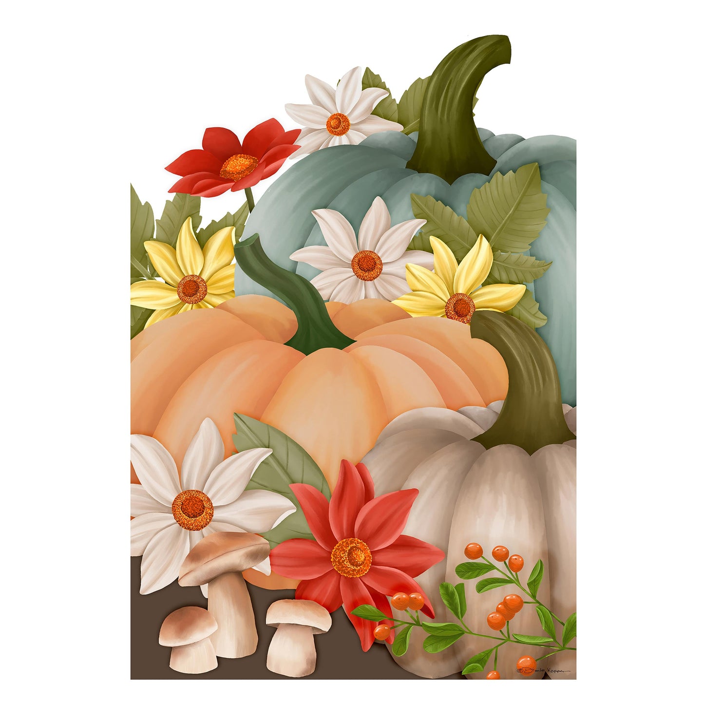 Pumpkin Patch Suede House Flag