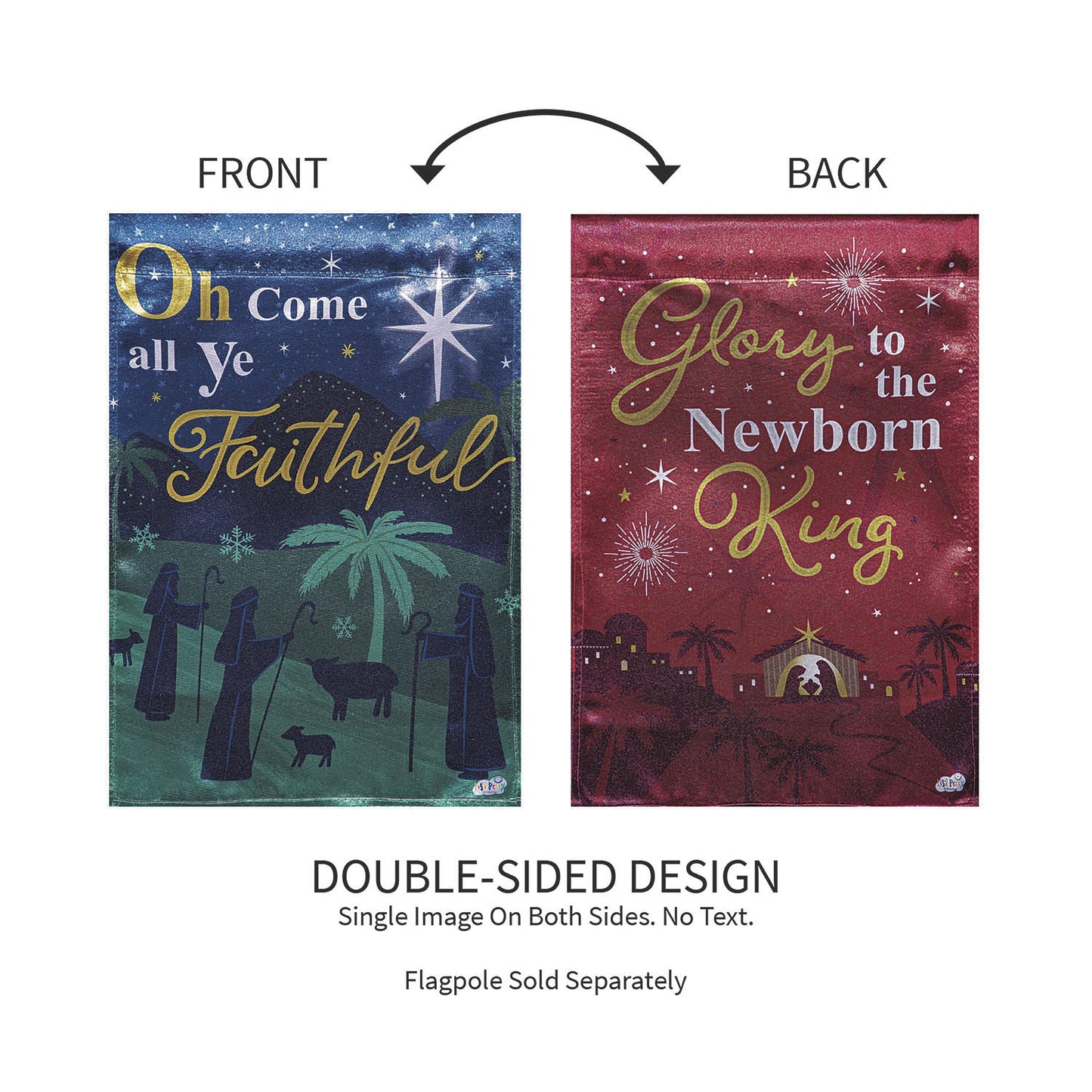 Newborn King Reversible Lustre Garden Flag