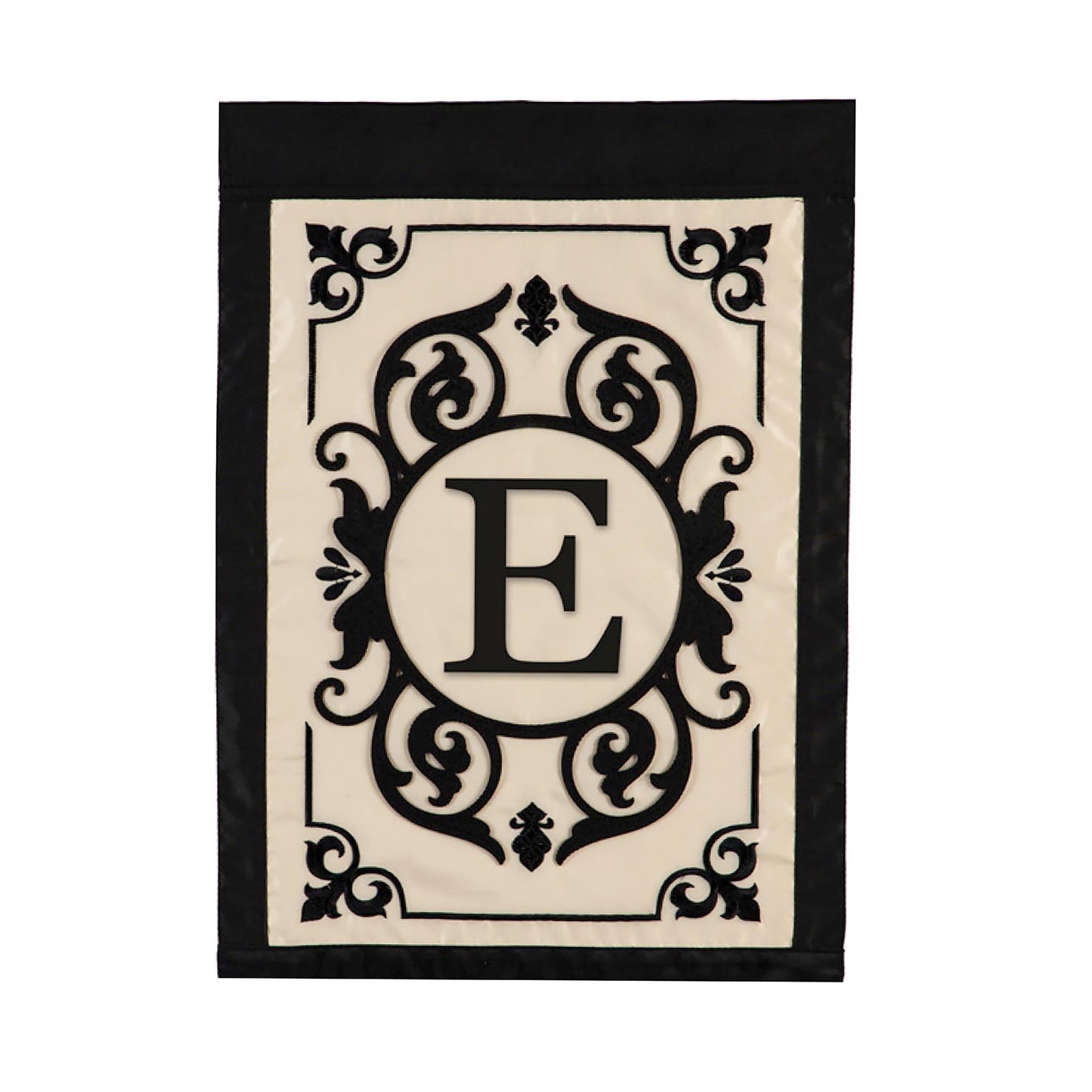 Cambridge Monogram Garden Applique Flag, Letter E