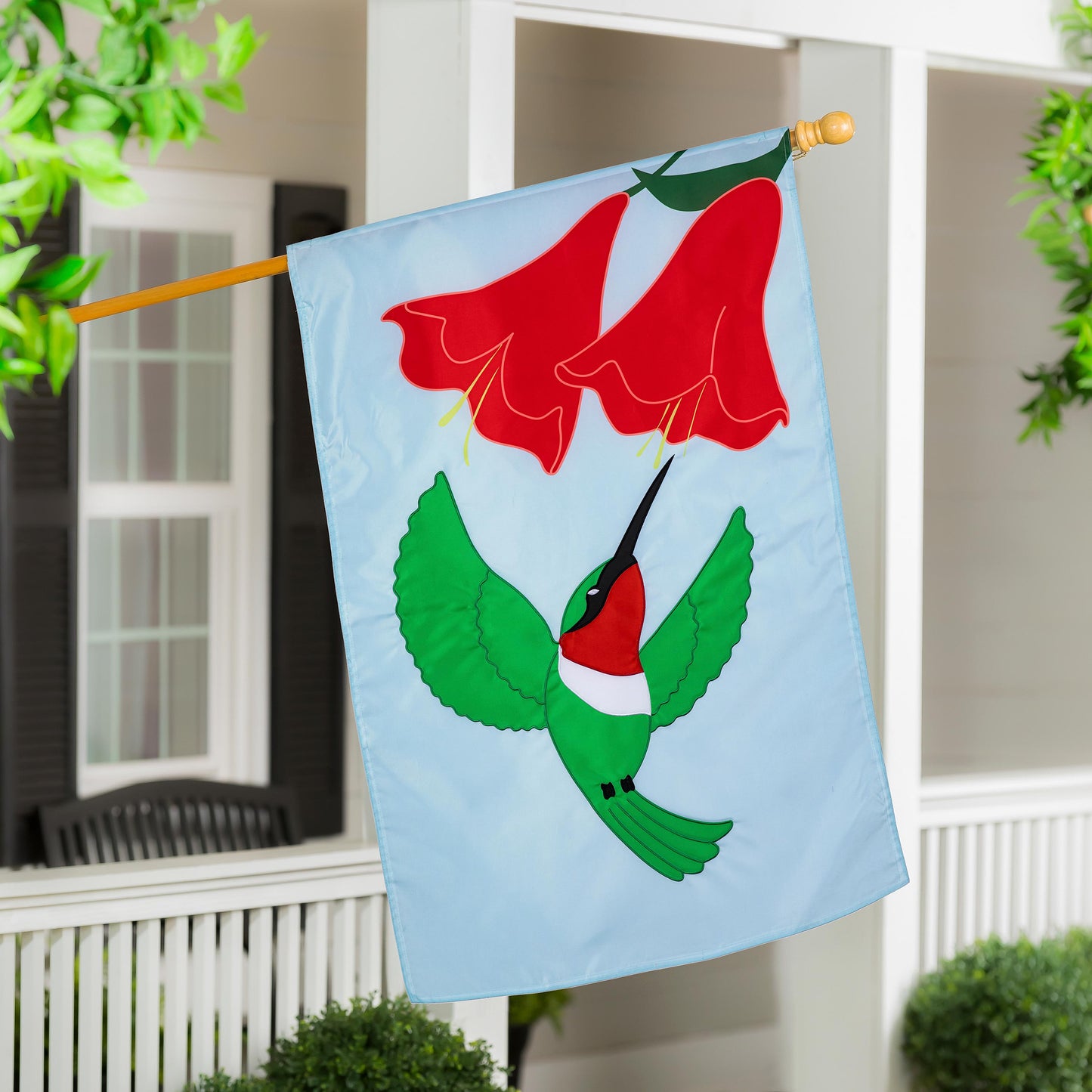 Humming Bird Basic Applique House Flag