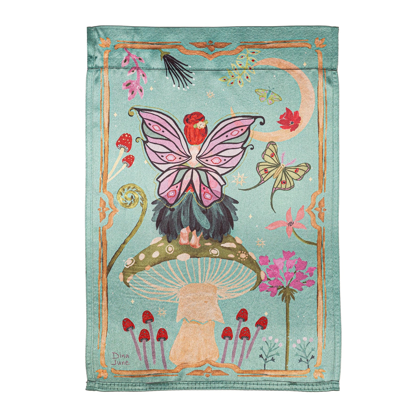 Fairy Wonderland Reversible Lustre Garden Flag