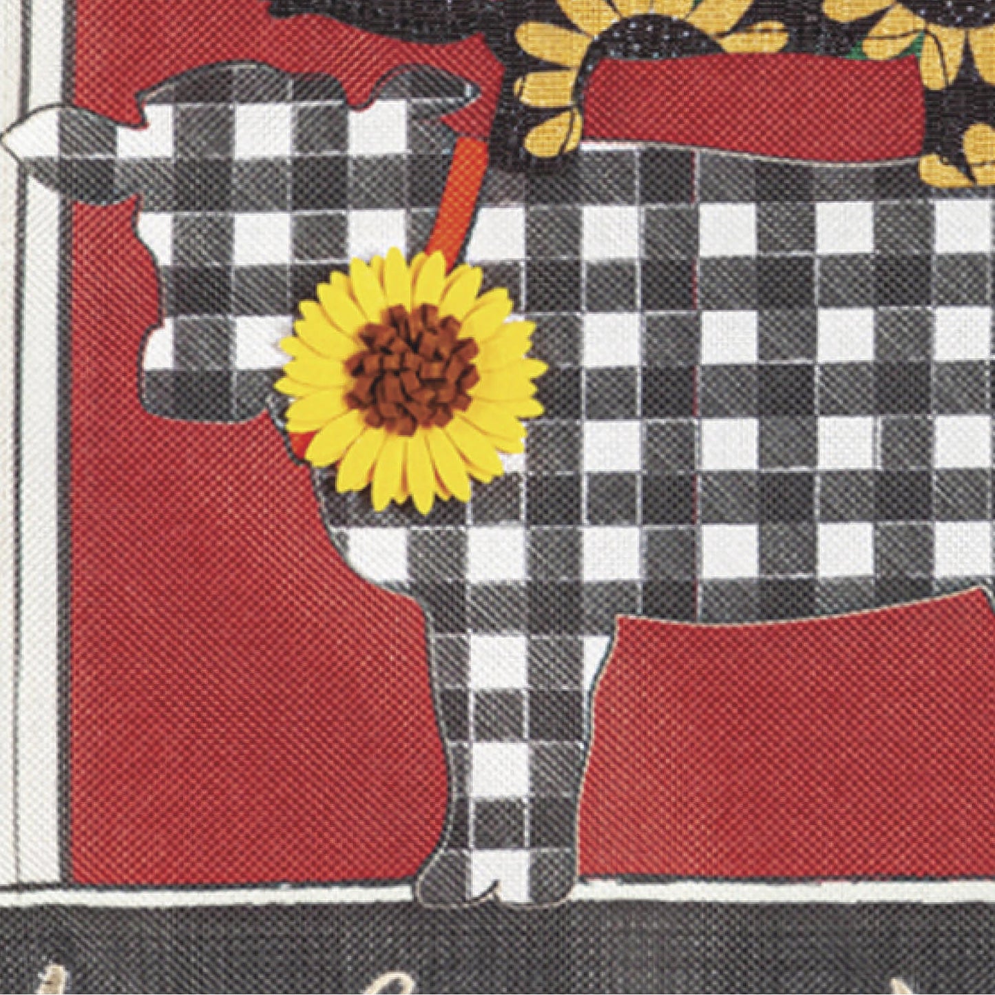Farm Friends Burlap Garden Flag