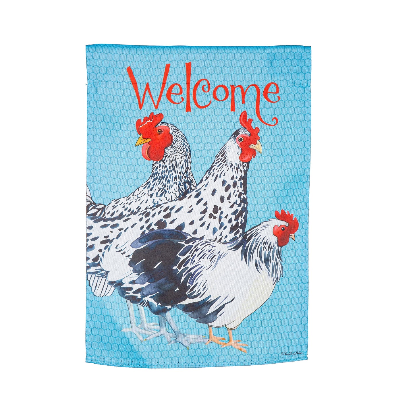 Chickens Suede Garden Flag