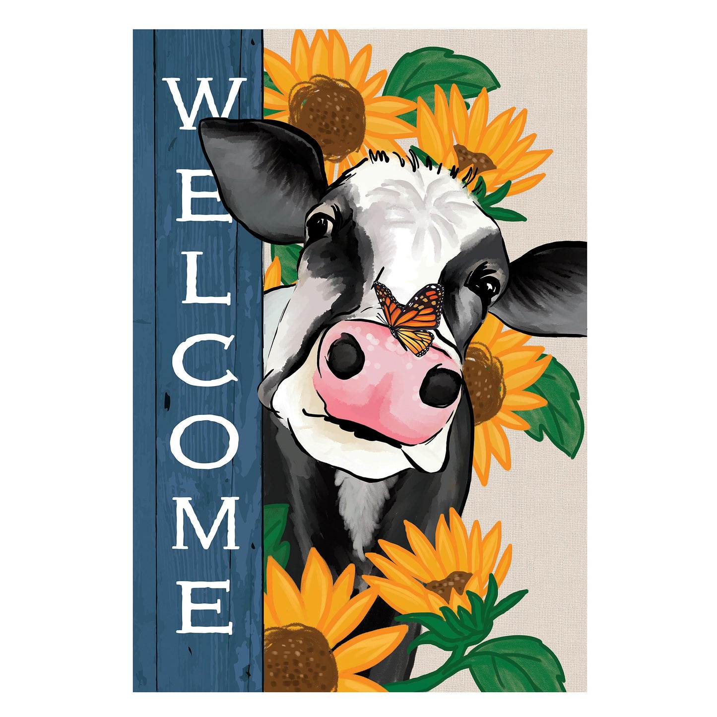 Mooove Over For Fall Suede Garden Flag