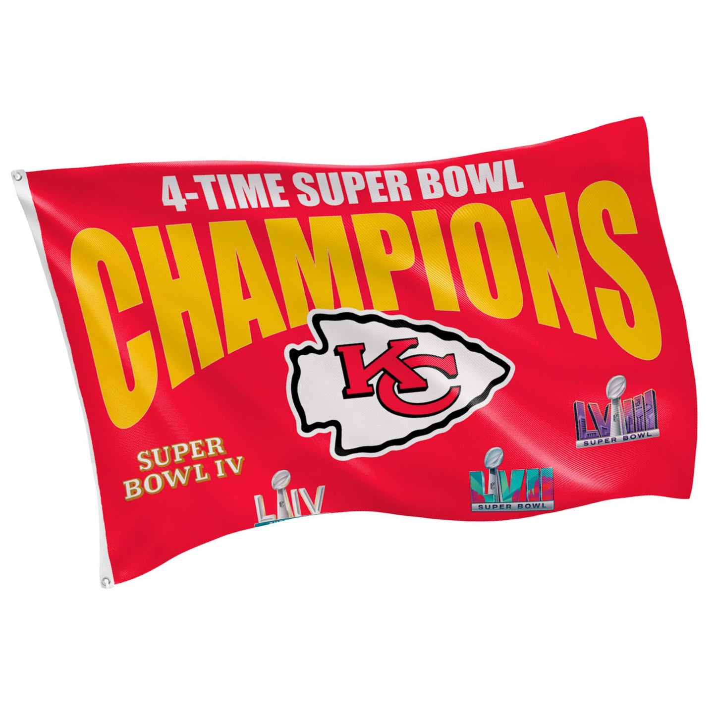Kansas City Chiefs Multi-Win Superbowl Champions Football 3x5 Flag