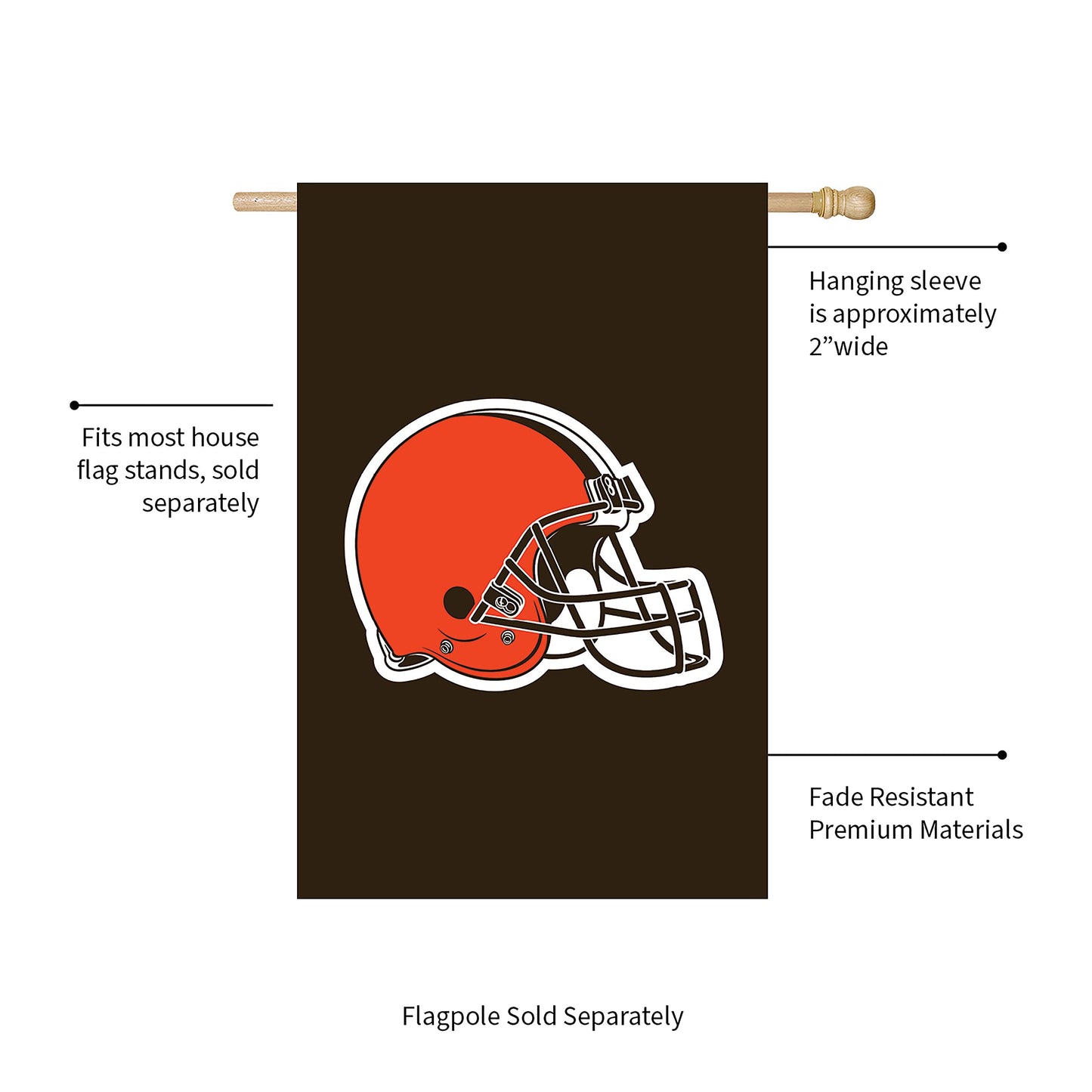 Applique Flag, Reg, Cleveland Browns
