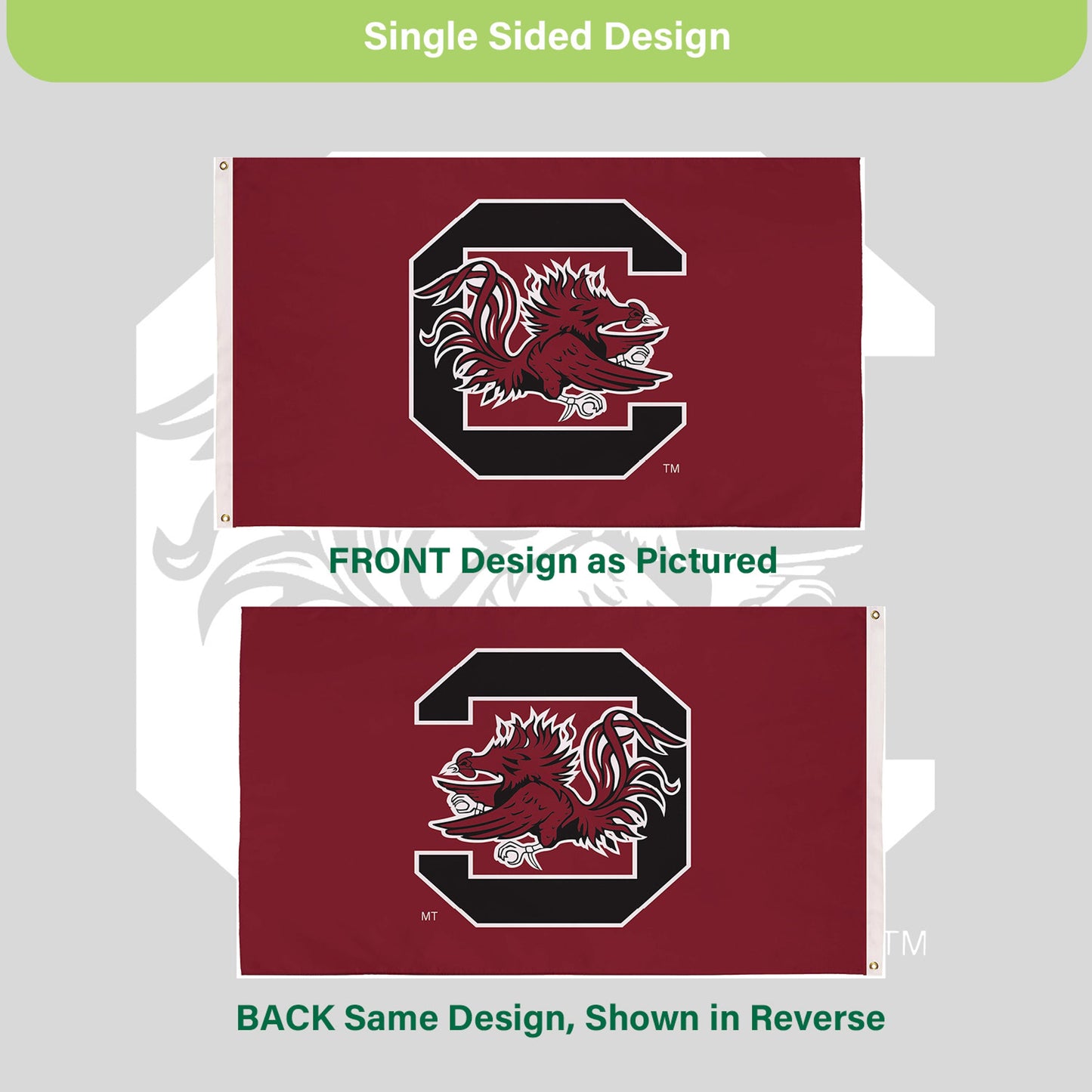 University of South Carolina Single Sided Estate Flag with 2 Grommets, 3'x5'