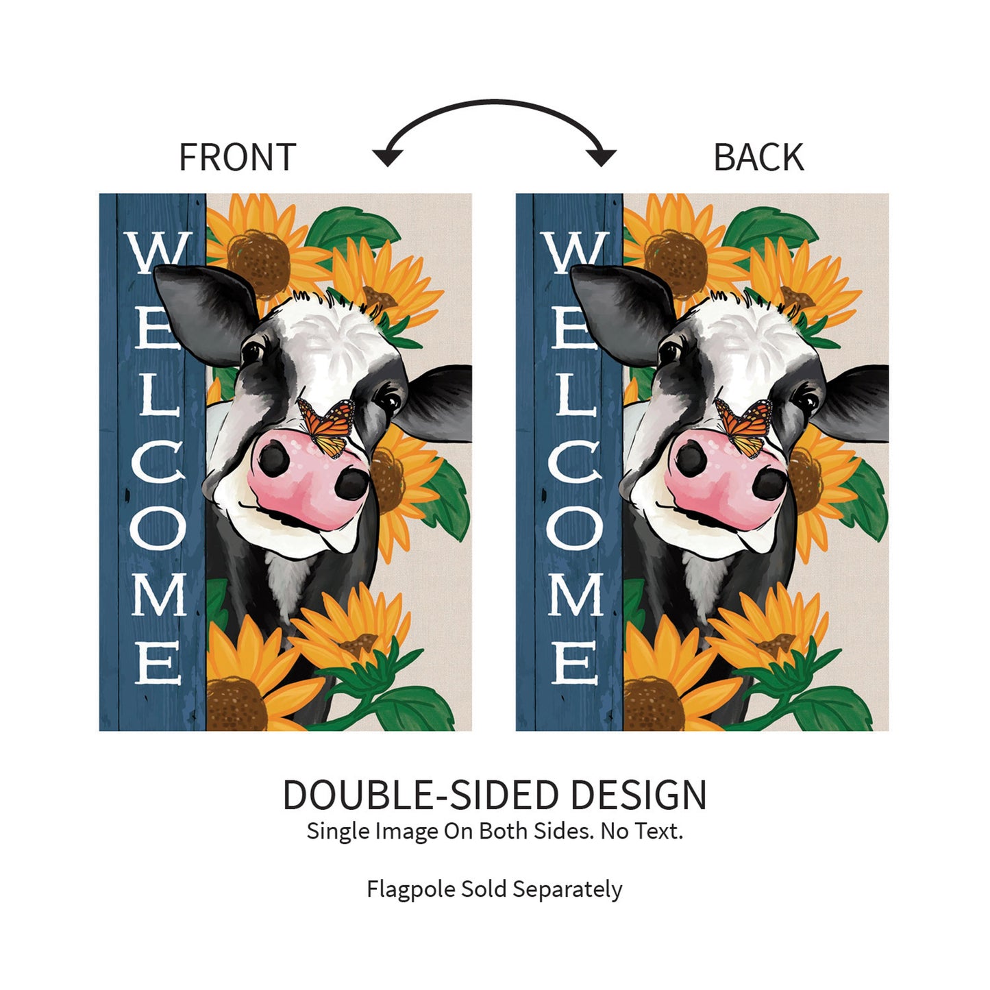 Mooove Over For Fall Suede Garden Flag