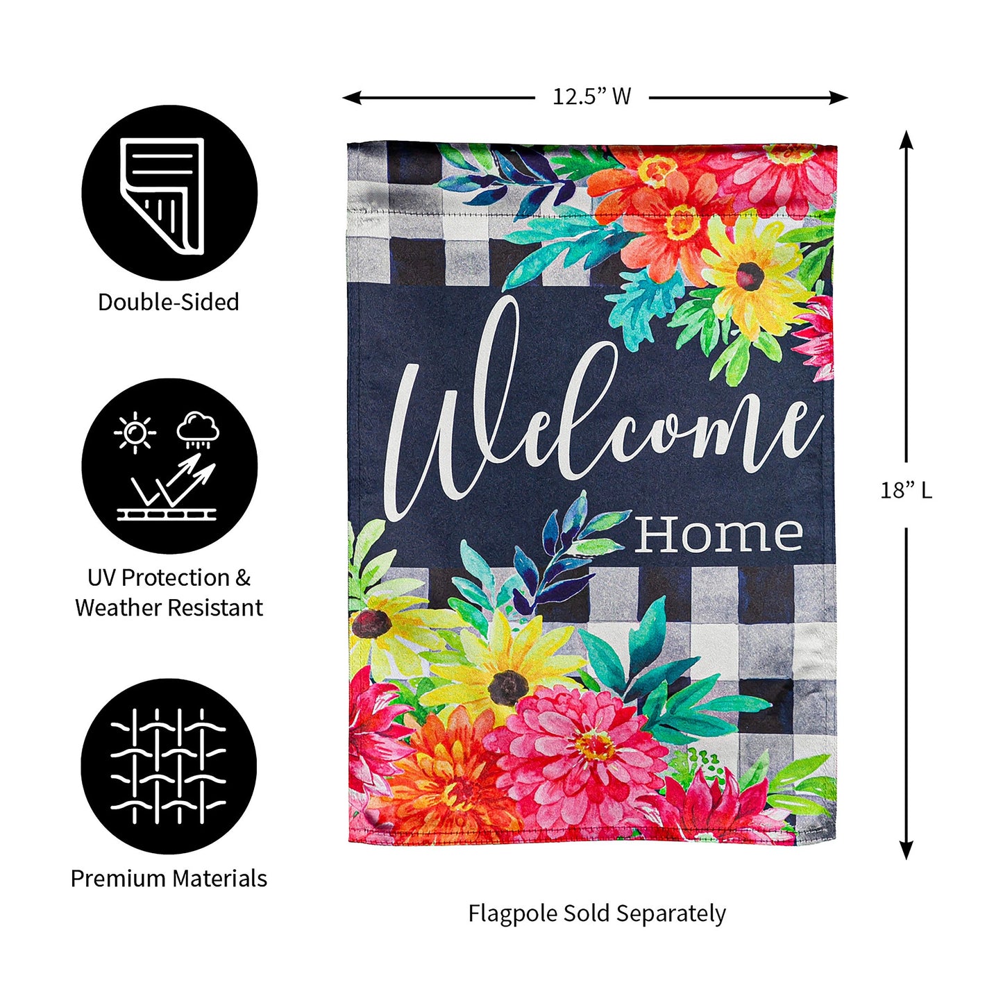 Summer Bloom Garden Lustre Flag