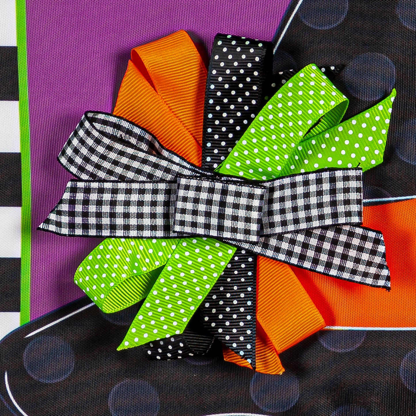Trick Or Treat Witch Applique Garden Flag