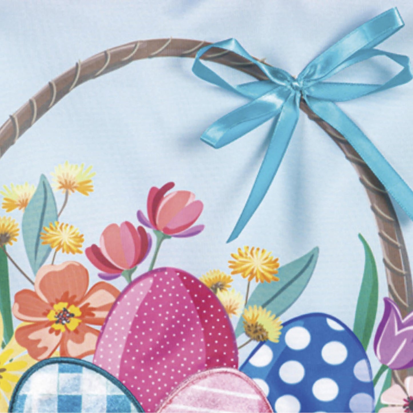 Easter Basket Applique Garden Flag
