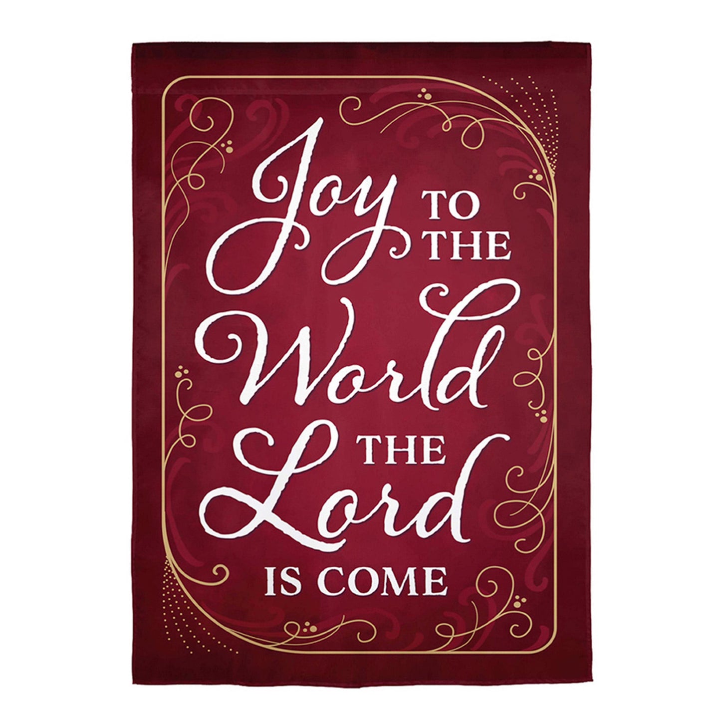 Joy to the World The Lord is Come Applique House Flag