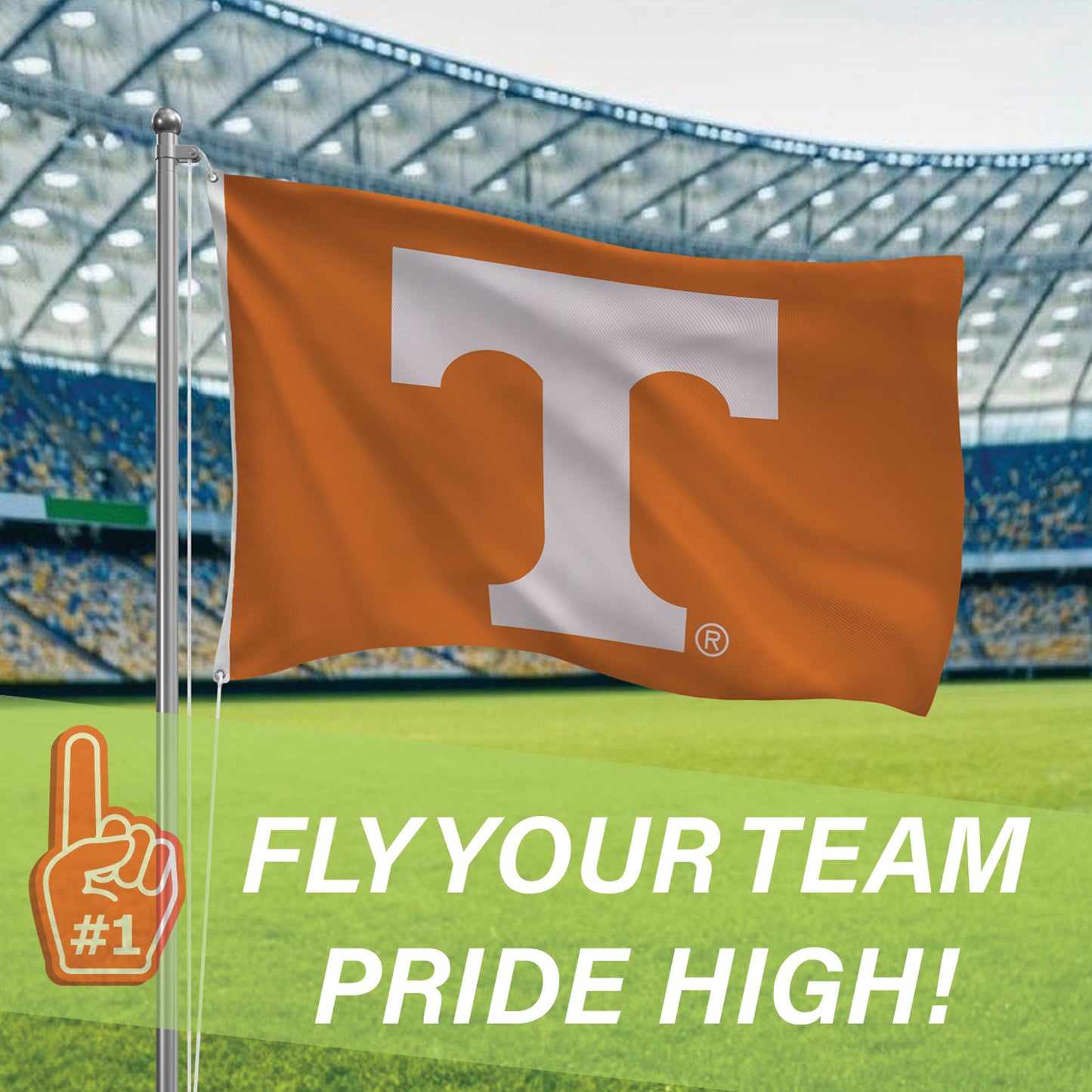 University of Tennessee Single Sided Estate Flag with 2 Grommets, 3'x5'