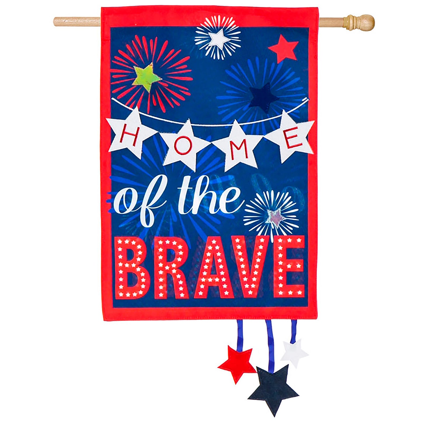 Home of the Brave House Linen Flag
