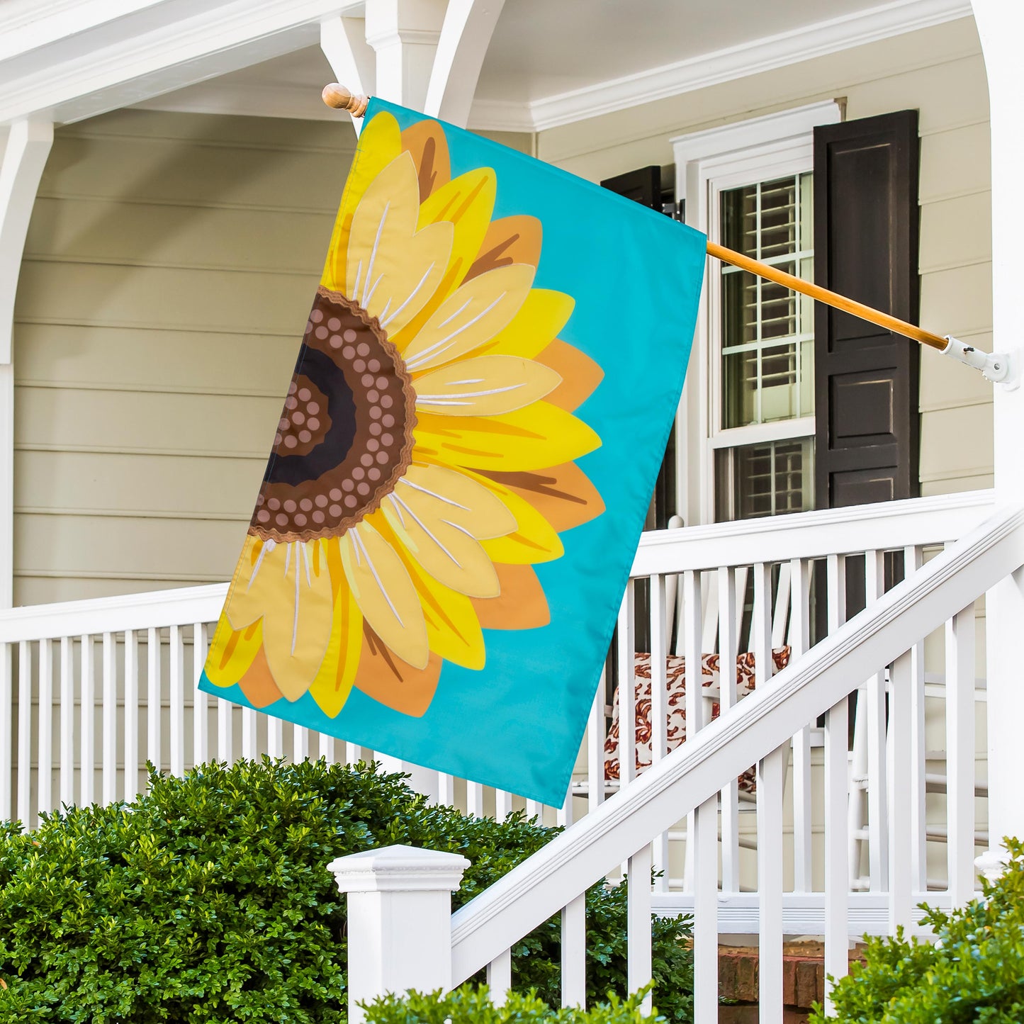 Sunflower Basic Applique House Flag