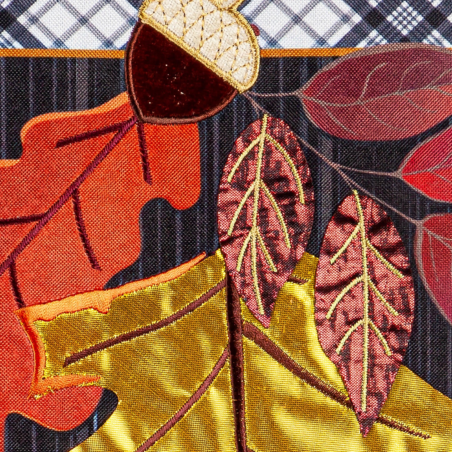 Welcome Autumn Leaves Garden Linen Flag