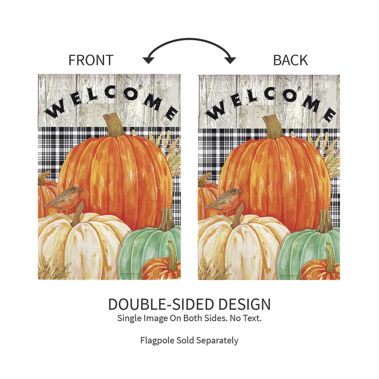 Fresh Pumpkins Garden Suede Flag