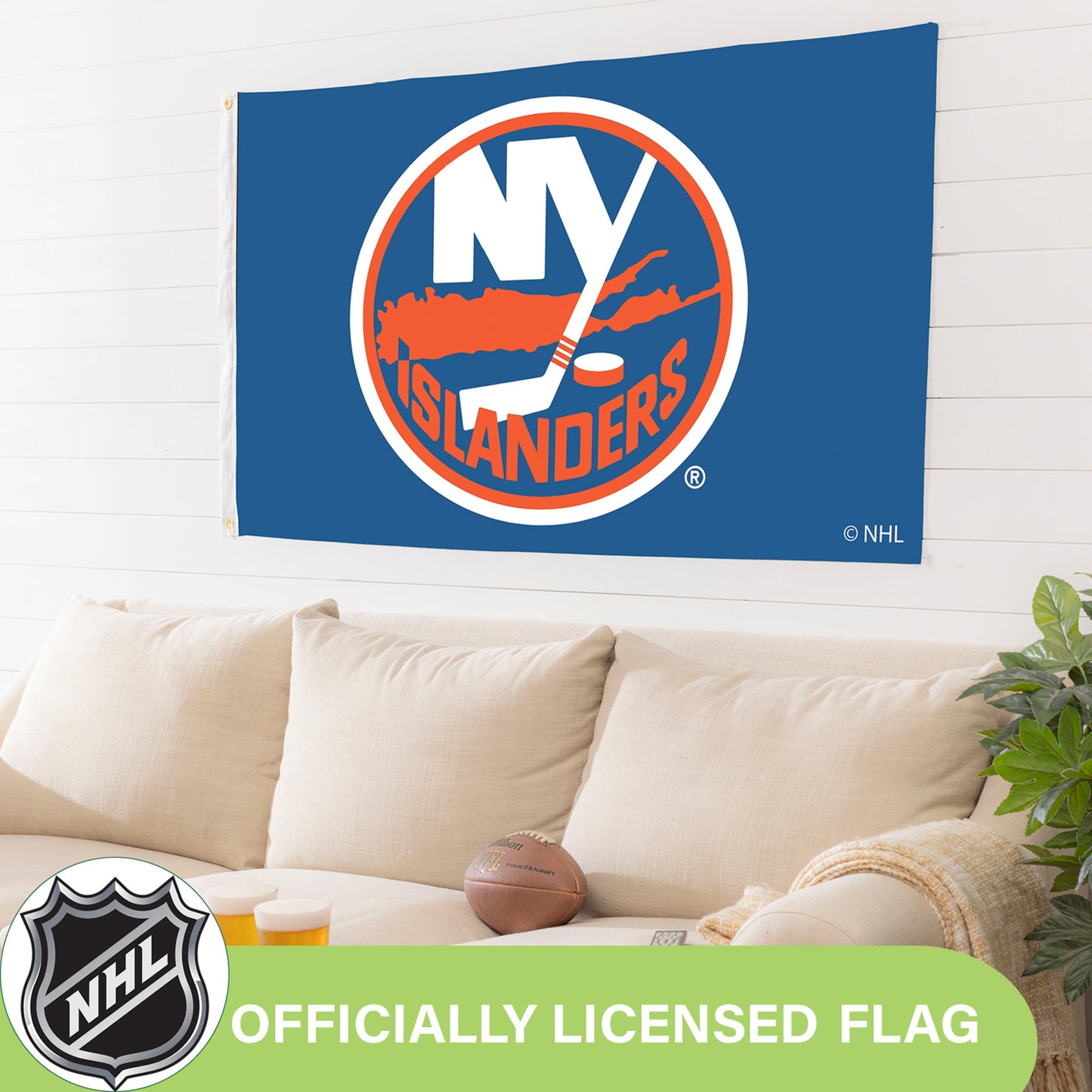 New York Islanders Single Sided Flag w/ 2 Grommets, 3'x5'