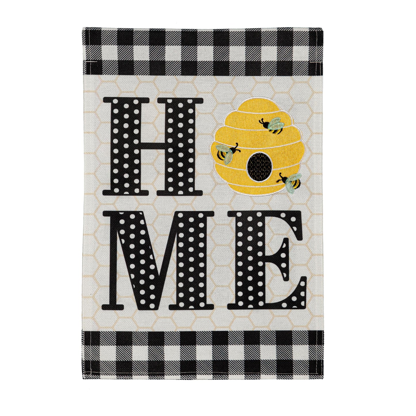 HOME Hive Garden Burlap Flag